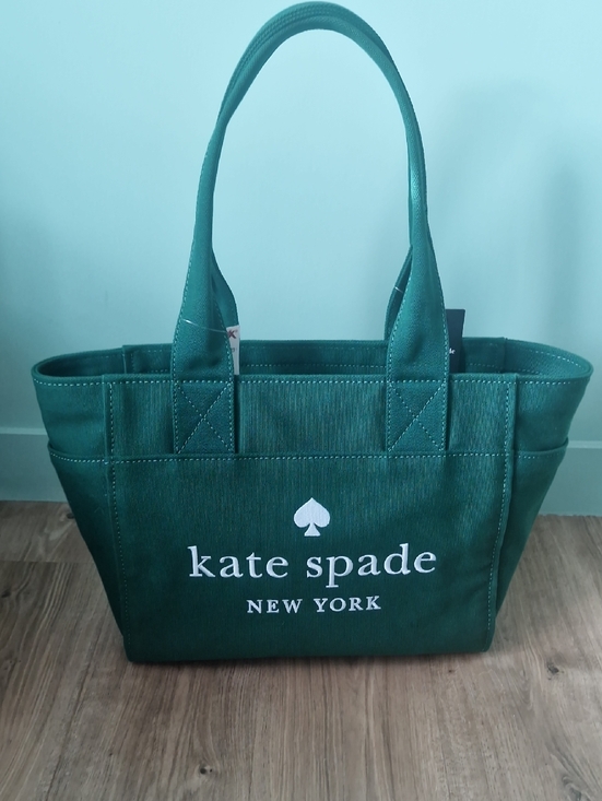 kate spade Handbags - kate spade Large  Green Canvas Tote Bag